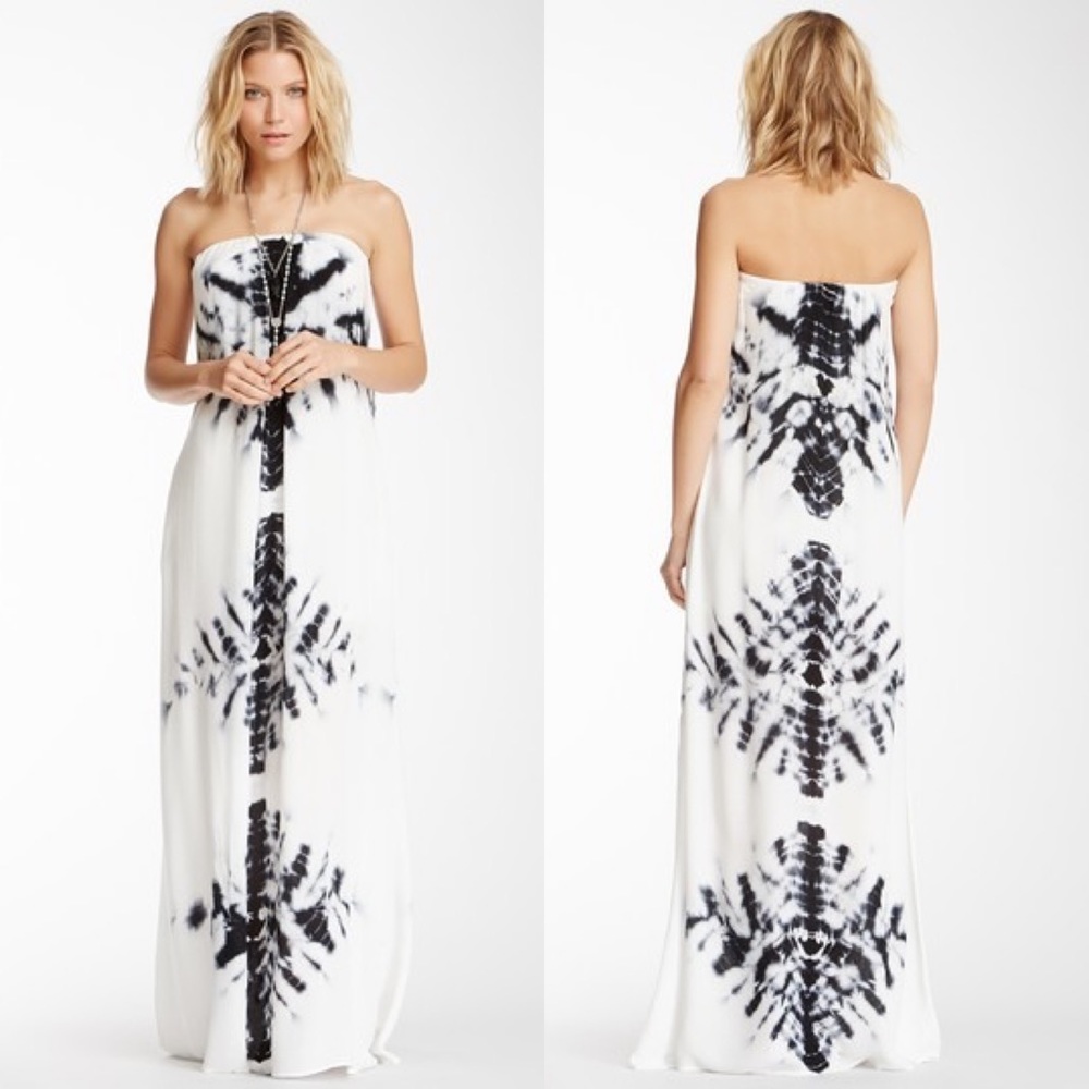 YF&B Karissa Tie Dye Maxi Dress, Black Marquise